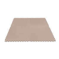 Beige Schaumstoffmatte mit Steckverbindungen, quadratische Form, rutschfest