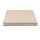 Drei stapelbare, beige Kartonplatten mit genähten Kanten