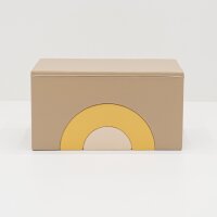 Beige Aufbewahrungstruhe mit buntem,...