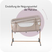 MoMi SMART BED 2.0 Kinderbett Grau mit 2 Schlafpositionen und Laufgitterfunktion für Kleinkinder