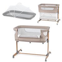 MoMi SMART BED 2.0 Kinderbett Grau mit 2 Schlafpositionen und Laufgitterfunktion für Kleinkinder