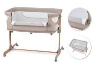 MoMi SMART BED 2.0 Kinderbett Grau mit 2 Schlafpositionen und Laufgitterfunktion für Kleinkinder