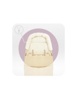 Kapuzen-Schlafsack mit Ohren und Kunstfellbesatz in Grau und Schwarz