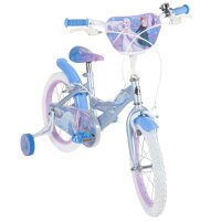 Kinderfahrrad in Blau mit Frozen-Motiv und Stützrädern