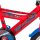 Rotes Kinderfahrrad mit Spider-Man-Motiv und stabilen Trainingstrollen
