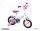 Kinderfahrrad in Weiß und Pink mit Minnie-Maus-Motiv und Stützrädern