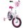 Kinderfahrrad in Weiß und Pink mit Minnie-Maus-Motiv und Stützrädern