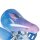 Blaue Fahrrad-Sattel mit winterlichem, glitzerndem Design und Schneeflockenmotiven