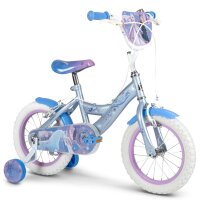 Blaue Fahrradrahmen mit Disney-Motiv von Elsa und einem...
