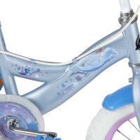 Kinderfahrrad in Blau mit weißen Reifen und Disney-Motiv