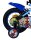 Kinderfahrrad mit Spiderman-Motiv und stabilen Stützrädern in Blau