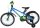 Kinderfahrrad in Blau und Grün mit Stützrädern und 16-Zoll-Rädern