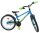 Blaues Kinderfahrrad mit grünen Akzenten und 20-Zoll-Rädern
