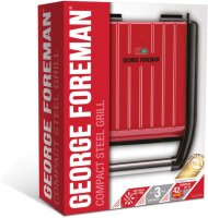 George Foreman Kontaktgrill Steel Compact – Paninigrill & Sandwichmaker