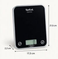 Tefal Optiss Digitale Küchenwaage 5 kg, 1-g-Teilung, Tara-Funktion, Schwarz