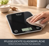 Tefal Optiss Digitale Küchenwaage 5 kg, 1-g-Teilung, Tara-Funktion, Schwarz