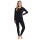 Detailansicht: Gaubert Damen Thermo-Unterwäsche Set in Schwarz– weiches, elastisches Material und präzise Verarbeitung