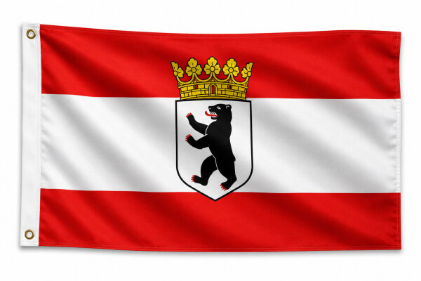 Flagge Berlin Bär mit Krone 250 x 150 cm
