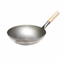 Original chinesischer Wok mit Holzgriff, Ø 30 cm