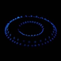 Gasdruckminderer mit Gasschlauch 50 mbar