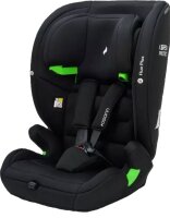 Osann Flux Plus i-Size Kindersitz in Grey Melange, Ansicht schräg von vorne links, geschlossener Gurt, ohne Kleinkind-Sitzpolster – zeigt sichere Nutzung für größere Kinder