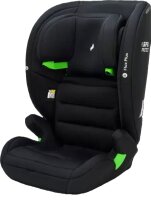 Osann Flux Plus i-Size Kindersitz in Grey Melange, Ansicht von schräg vorne links, ohne Gurte für die nächste Größenstufe, mitwachsender Kindersitz für Kinder von 76 bis 150 cm, ergonomisch und mit Seitenaufprallschutz