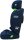 Osann Flux Plus i-Size Kindersitz in Navy Melange, Seitenansicht von links, ohne Sitzpolster, Kopfstütze vollständig ausgezogen, mitwachsender Kindersitz für Kinder von 76 bis 150 cm, ergonomisch geformt mit Seitenaufprallschutz