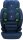 Osann Flux Plus i-Size Kindersitz in Navy Melange, Frontansicht, zeigt alle Kopfstützen-Stufen gleichzeitig, mitwachsender Kindersitz für Kinder von 76 bis 150 cm, ergonomisch geformt mit Seitenaufprallschutz, ohne Gurte für die nächste Größenstufe