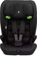 Osann Lupo i-Size Black – schräge Vorderansicht von links, gepolstert, mit 14-fach verstellbarer Kopfstütze, für Kinder von 76 bis 150 cm