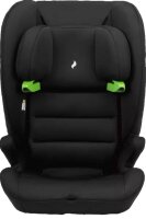 Osann Lupo i-Size Black – Frontansicht ohne Gurte, Kopfstütze in unterer Position, zeigt 3-Punkt-Gurtführung, mitwachsender Kindersitz für 76–150 cm