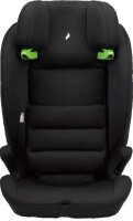 Osann Lupo i-Size Black – Frontansicht ohne Gurte, Kopfstütze in oberster Position, zeigt 3-Punkt-Gurtführung, mitwachsender Kindersitz für Kinder von 76–150 cm