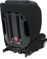 Ansicht von hinten Osann Musca Isofix Kindersitz in Schwarz mit ausgezogenem Isofix-System, flexible sichere Befestigung, ergonomische Rückenlehne, für Kinder 100–150 cm, i-Size zertifiziert