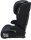 Seitenansicht links Osann Musca Isofix Kindersitz in Schwarz, ergonomische Sitzfläche, 14-fach höhenverstellbare Kopfstütze, integrierter Memoryschaum-Seitenaufprallschutz, für Kinder 100–150 cm, flexible Isofix- und 3-Punkt-Gurt-Befestigung