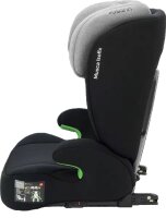 Osann Musca i-Size Kindersitz in Grey Melange, Seitenansicht links mit ergonomischer Sitzfläche, mittlerer Kopfstützenposition, weichen Armlehnen und Memoryschaum-Seitenaufprallschutz, für Kinder 100–150 cm, i-Size R129 zertifiziert