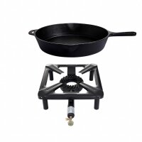 Hockerkocher und Gusspfanne im praktischen Set-Angebot...