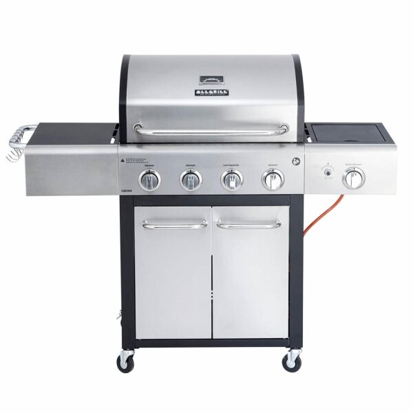 ALLGRILL FESTIVAL Edelstahl-schwarz Gasgrill für Einsteiger und Preisbewusste