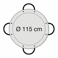 Durchmesser am oberen Rand: 115,0 cm