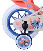 Volare Disney Stitch Kinderfahrrad für Mädchen - 12 Zoll in Creme, Koralle und Blau