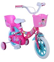 Volare Barbie Kinderfahrrad für Mädchen - 12 Zoll in Rosa mit Sicherheitsmerkmalen