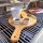 ALLGRILL Holzbrett Ø 30 cm mit Handgriff - Ideales Servierbrett für Pizza, Flammkuchen und mehr