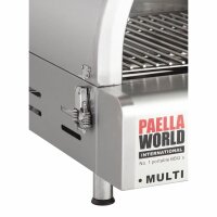 Leichter und portabler Multi-Kulti® Grill - 42x51x25 cm, 3,8 kW, Edelstahl, Backhaube mit Thermometer, Gasbetrieb