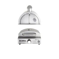 Das Multi-Kulti® Set 2 bietet eine Pizzabackhaube aus Edelstahl als zusätzliches Zubehör.