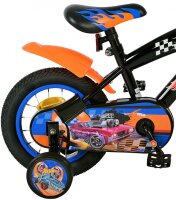 Volare Hot Wheels Kinderfahrrad für Jungen - 12 Zoll in Schwarz, Orange und Blau