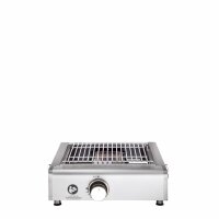 Multi-Kulti®: Portabler Gasgrill mit Steakzone®-Keramikbrenner, 42x51x25 cm, Edelstahl, Zubehör, Zündsicherung