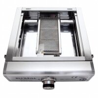 Multi-Kulti®: Portabler Gasgrill mit Steakzone®-Keramikbrenner, 42x51x25 cm, Edelstahl, Zubehör, Zündsicherung