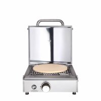 Multi-Kulti®: Portabler Gasgrill mit Steakzone®-Keramikbrenner, 42x51x25 cm, Edelstahl, Zubehör, Zündsicherung