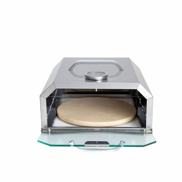 ALLGRILL Pizzaboxx® eckig aus Edelstahl für alle Gas-Grillmodelle mit Seitenkochfeld