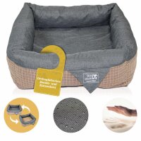 DEAR DARLING DD-06 Luxus Hundebett Katzenbett Braun...