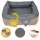 DEAR DARLING DD-06 Luxus Hundebett Katzenbett Braun Anthrazit Memoryschaum Matratze Gr. S,M, L