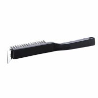 ALLGRILL BBQ Grillbürste mit Edelstahlbürstenkopf - Effektive Reinigung für Gussgrillplatten - 29 cm Gesamtlänge